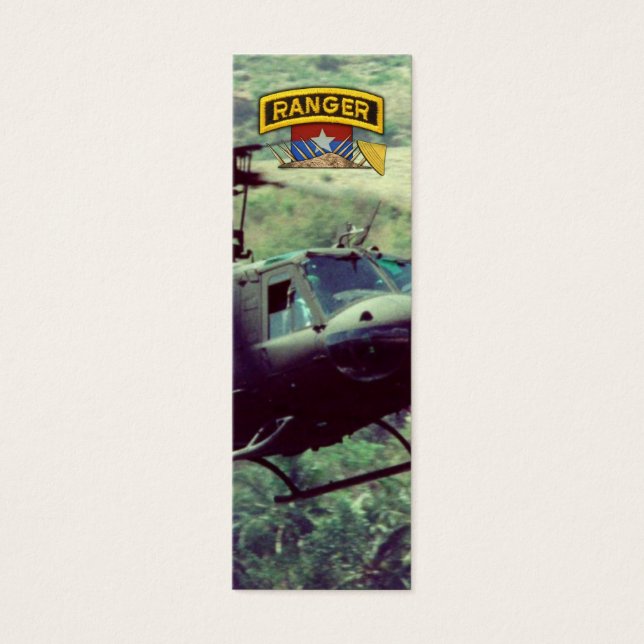 Arméns flygburna Skogsväktare Vietnams Krig bokmär Litet Visitkort (Framsidan)