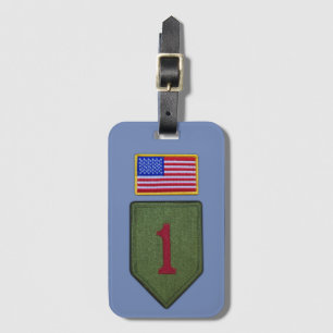 Arméns första Inf Div Infantry Division veterinäre Bagagebricka
