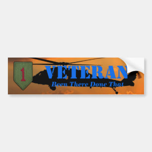 Arméns första infanteriavdelning Fort Riley Vetera Bildekal