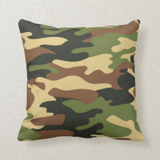 Arméns Grönt Camo Camouflage Mönster Kudde
