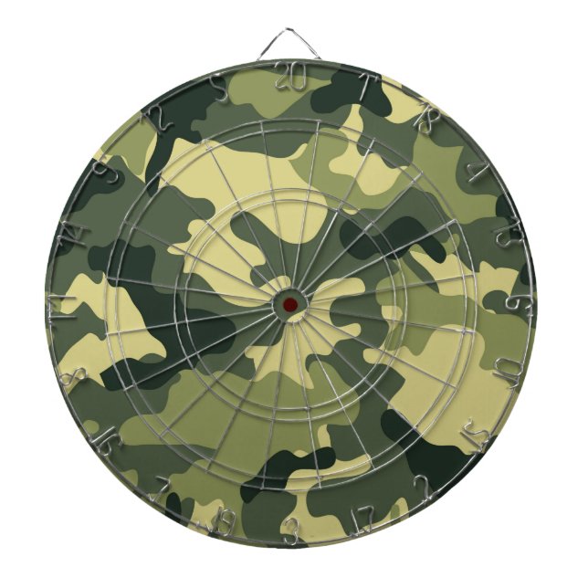 Arméns Grönt Camo Dartboard Piltavla (Framsidan)