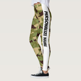 Arméns Grönt Camouflage PERSONALIZE Leggings