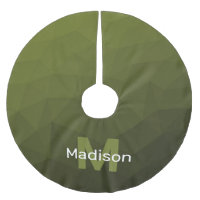 Arméns grönt, geometriskt nät mönster Monogram