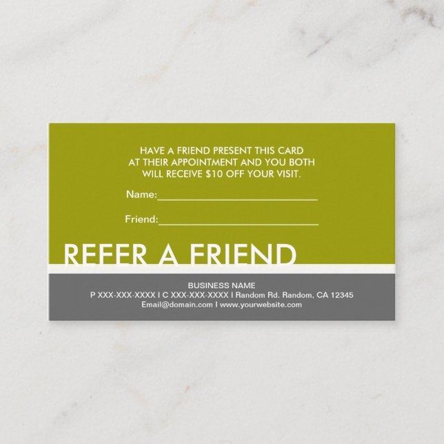 Arméns grönt grått kan enkelt hänvisa till ett vän rabattkort (Framsida)