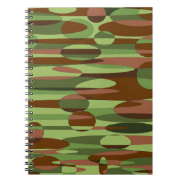Arméns Grönt och Brown Spheres Anteckningsbok Med Spiral