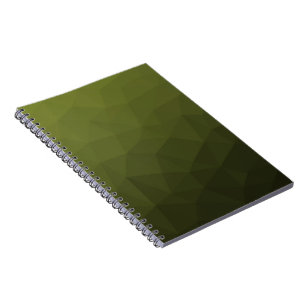 Arméns grönt olivgradient, geometrisk maska mönste anteckningsbok