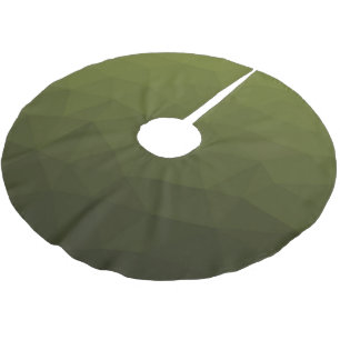 Arméns grönt olivgradient, geometrisk maska mönste julgransmatta borstad polyester