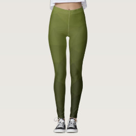 Arméns grönt olivgradient, geometrisk maska mönste leggings