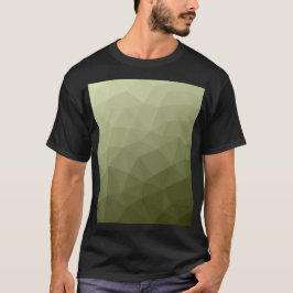 Arméns grönt olivgradient, geometrisk maska mönste t shirt