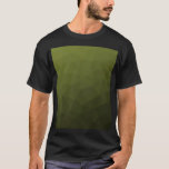 Arméns grönt olivgradient, geometrisk maska mönste t shirt<br><div class="desc">Arméns övertoning av grönt,  geometriska nät,  trianglar av mönster,  ombre. Arméns grönt mörk olivnyck för solmanövrering,  kamera. Det härmar naturliga militära landskap,  hårdhet,  uthållighet,  uthållighet. Jordens undertoner är kopplade till naturen,  jordning. Symboliserar militärt arv,  utomhusbruk.</div>