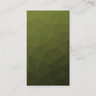 Arméns grönt olivgradient, geometrisk maska mönste visitkort