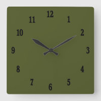 Arméns Grönt Wall Clock