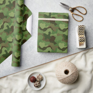 Arméns Gröntar och kamouflage Presentpapper
