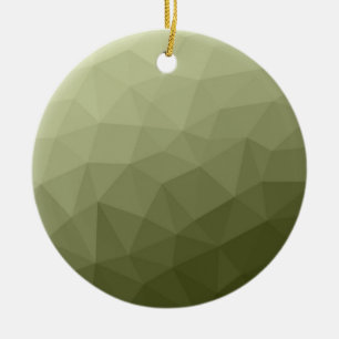 Arméns ljust grönt gradient, geometriskt rutnät mö julgransprydnad keramik