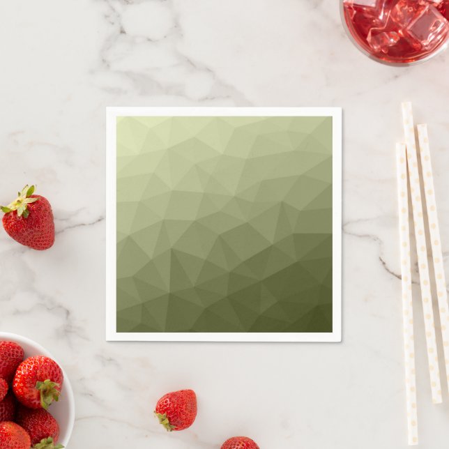 Arméns ljust grönt gradient, geometriskt rutnät mö pappersservett (Insitu)