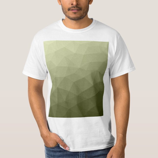 Arméns ljust grönt gradient, geometriskt rutnät mö t shirt (Framsida)