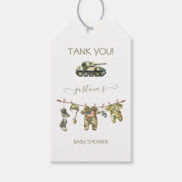 Arméns militära babyskor Clothesline Presentetikett