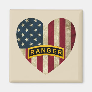 Arméns Skogsvaktare School Tab American Heart Fla Magnet