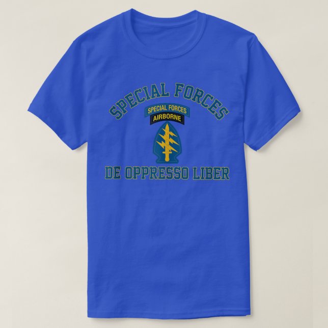 Arméns Speciella styrkor Grönt Beret T Shirt (Design framsida)