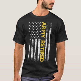 Arméns trötta militära U.S. Army Thin Guld Line Am T Shirt