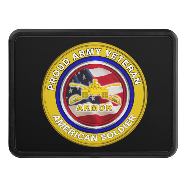 Arméns veteran Armor Soldat Hitch Cover Dragkroksskydd (Framsidan)