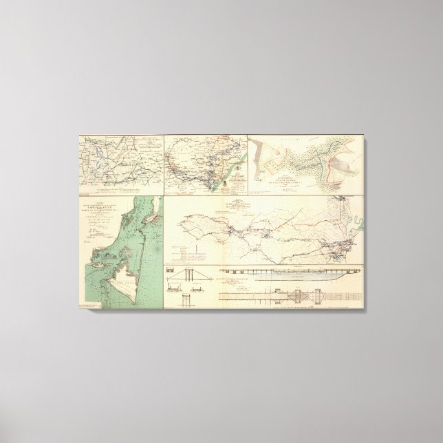 Arméoperationer i Potomac Canvastryck (Framsida)