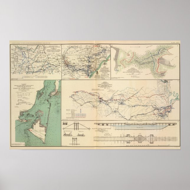 Arméoperationer i Potomac Poster (Framsidan)