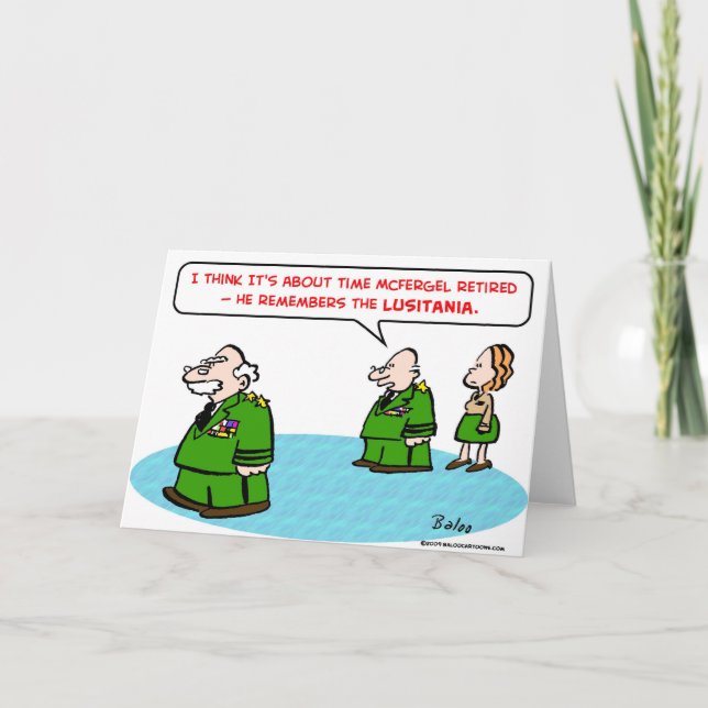 Armépensionering minns Lusitania Kort (Framsida)