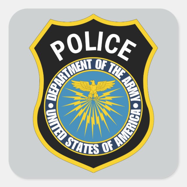 Armépolisens avdelning fyrkantigt klistermärke (Framsida)