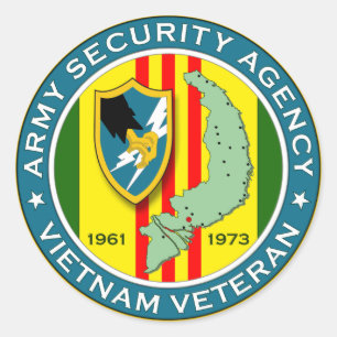 Armésäkerhetsbyrå - Vietnam veteran Runt Klistermärke