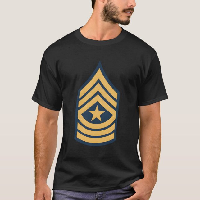 Armésergeant Major E-9 militärrank Sgm Veteran T Shirt (Framsida)