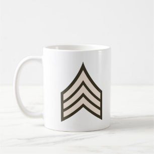Armésergeant rank kaffemugg