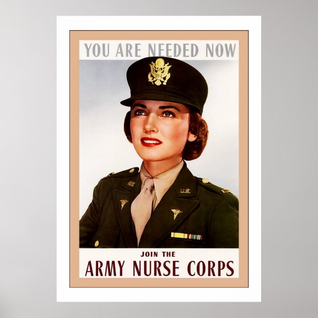 Armésjukkår ~ Vintage WW2 Poster (Framsidan)