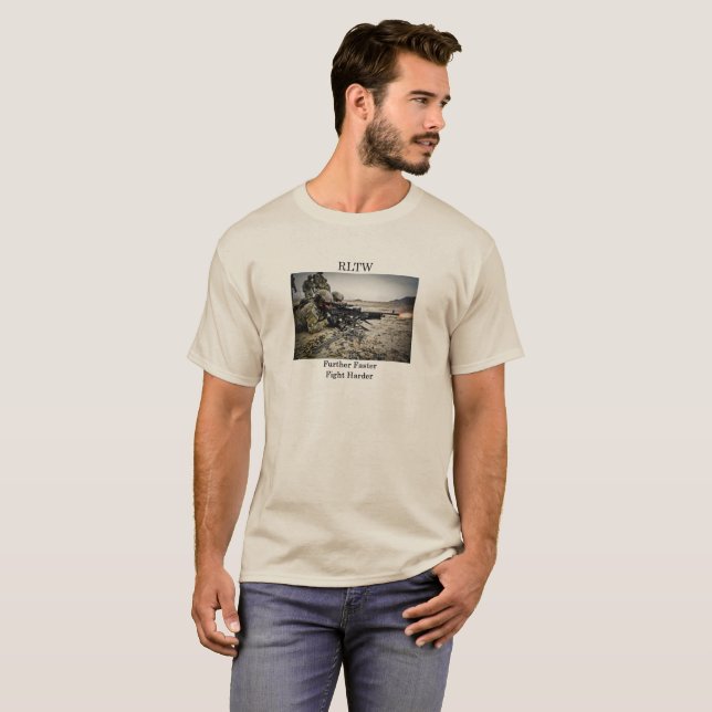 Arméskogsvaktare leder långt - M240L - T-tröja T Shirt (Hel framsida)