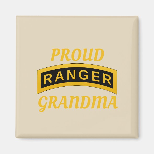 ArméSkogsvaktare School Tab - Proud Grandma - Magn Magnet (Framsidan)