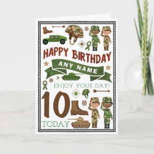 Armésoldat Personlig Birthday Card Kort