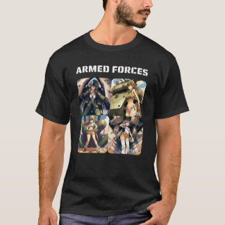 Arméstyrkor - land, hav, luft, rymd - Pinup flicko T Shirt
