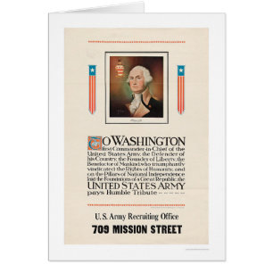 ArméTribute till Washington Hälsningskort