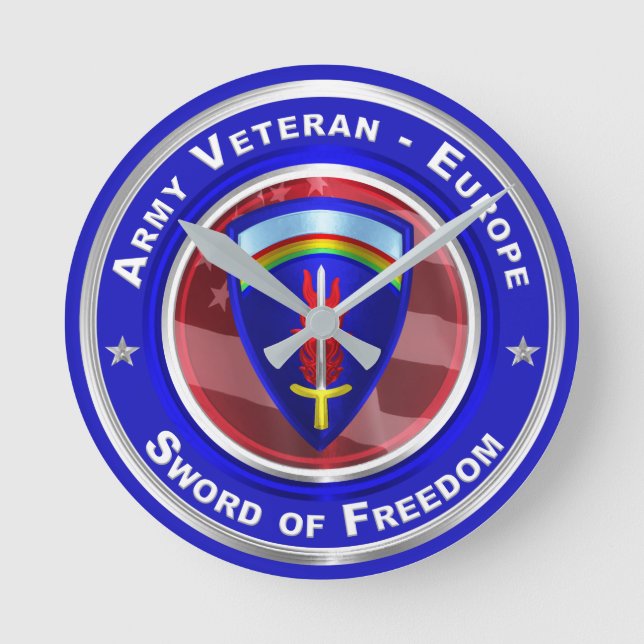 Arméveteran-Europe Keepsakur Clock Rund Klocka (Framsida)