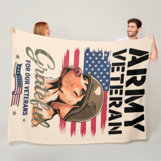 Arméveteran - Flanellfilt, 150x200 cm Fleecefilt