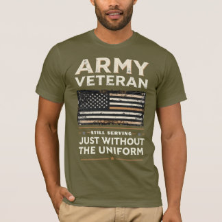 Arméveteran fortfarande tjänstgör, bara en utväg u t shirt