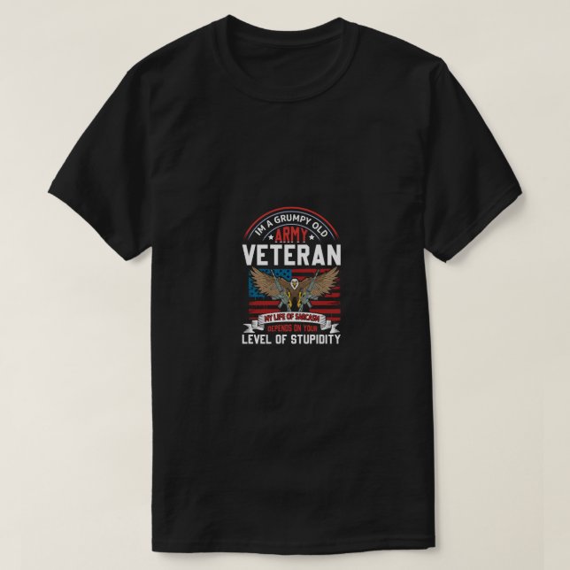 arméveteran t shirt (Design framsida)