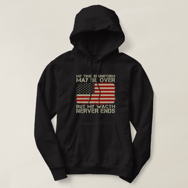 Arméveteran Tee, veterandagerT, militärgåva Hoodie (Design framsida)