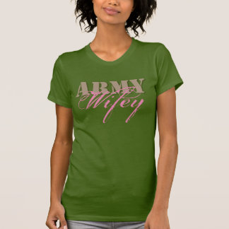 ArméWifey kvinna solbränna, grönt och rosor T-shirt