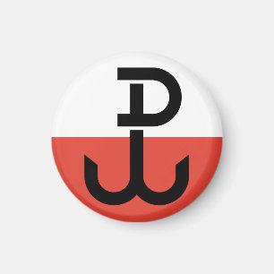 Armia Krajowa Flagga Magnet