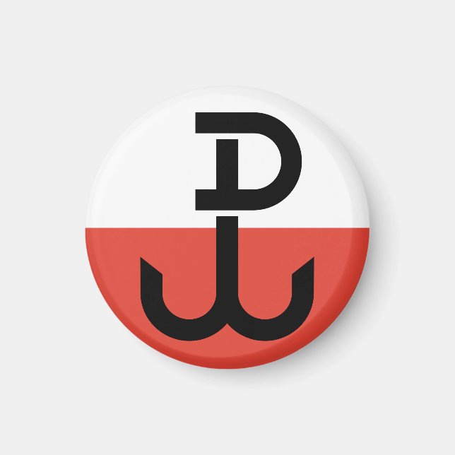 Armia Krajowa Flagga Magnet (Framsidan)