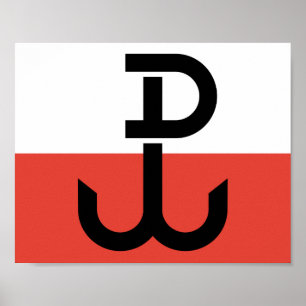 Armia Krajowa Flagga Poster