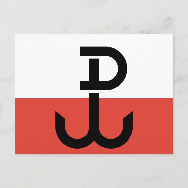 Armia Krajowa Flagga Vykort (Framsida)