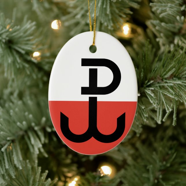 Armia Krajowas flagga Julgransprydnad Keramik (Träd)