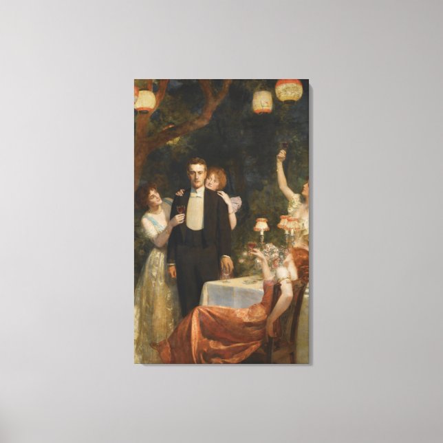 Armidas trädgård (av John Collier) Canvastryck (Framsida)
